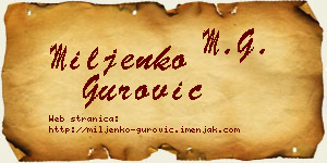 Miljenko Gurović vizit kartica